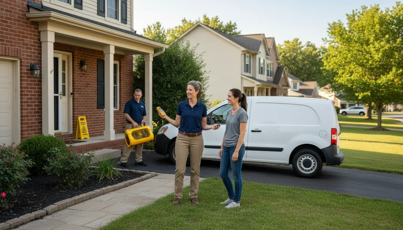 Residential water damage restoration in Confluence, PA